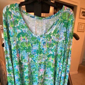 Lilly Pulitzer Long Sleeve V Neck PJ Top